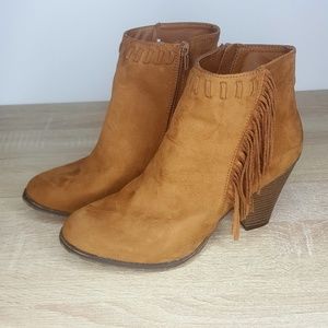 MIA Andria Fringe Ankle Booties